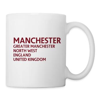 Typographie du nom de Manchester - Mug blanc - blanc - Droite