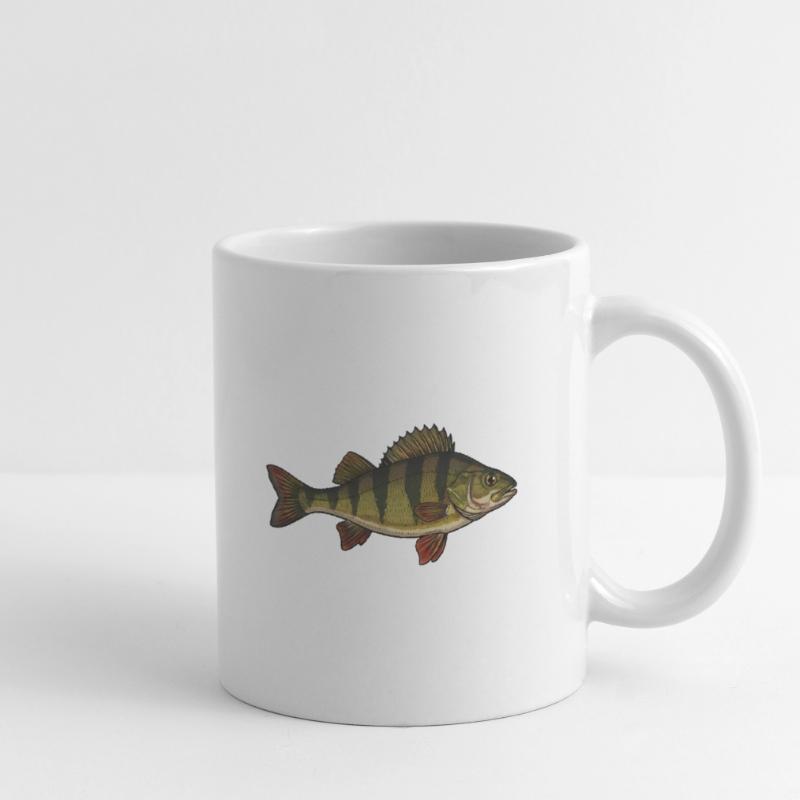 Realistic Perch Fish Vector Mug