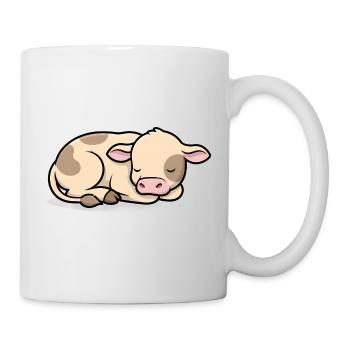 Sleeping Calf Cow Baby Cute - Mug - white - Right