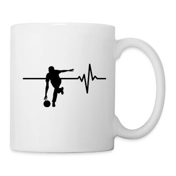 Le bowling, c’est ma vie, mon cœur batt, tout 9e - Mug blanc - blanc - Droite