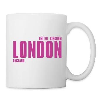 Pink London Typography T-shirt - Mug blanc - blanc - Droite