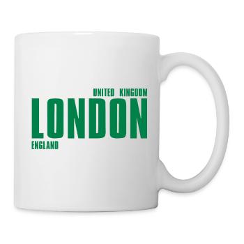 London – England Lyric Design - Tasse - Weiß - Rechts