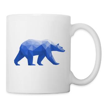 Polar Bär Polygon Eisbär Winter - Tasse - Weiß - Rechts