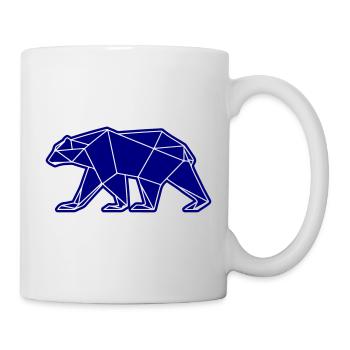 Eisbär Polar Bär Polygon Symbol - Tasse - Weiß - Rechts