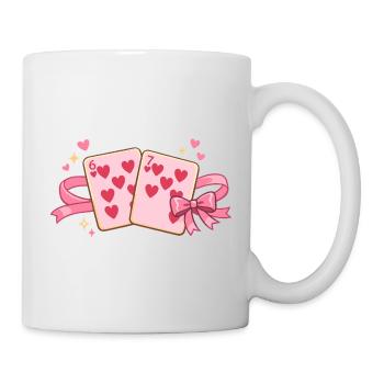 Valentine Spielkarten 6 7 six seven Niedlich Herz - Tasse - Weiß - Rechts