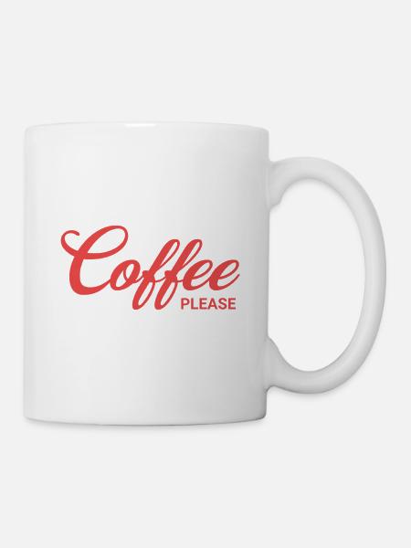 Coffee please - Tasse - Weiß