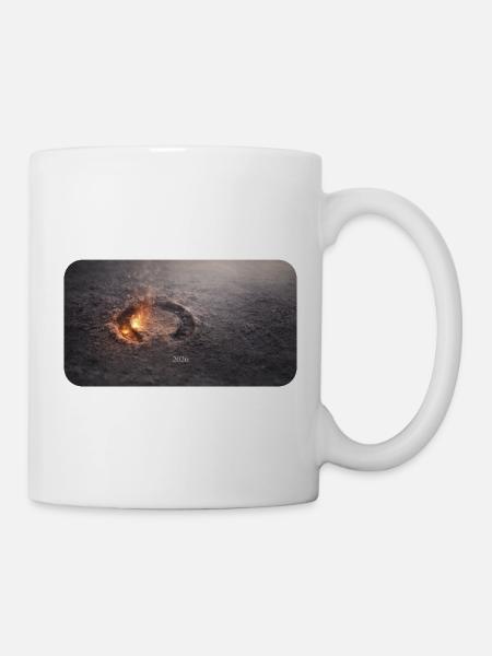 Hufspur im Ascheboden - Tasse - Weiß