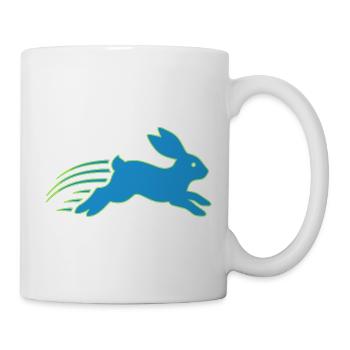 Rennender Hase Speed Bunny Logo Vektor - Tasse - Weiß - Rechts