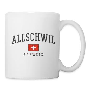 Allschwil Logo Schweizer Flagge - Tasse - Weiß - Rechts