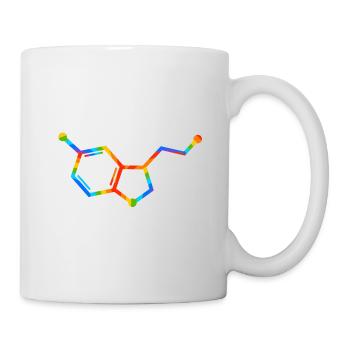 Rainbow Molecule Geometry - seratonin - Mug - white - Right