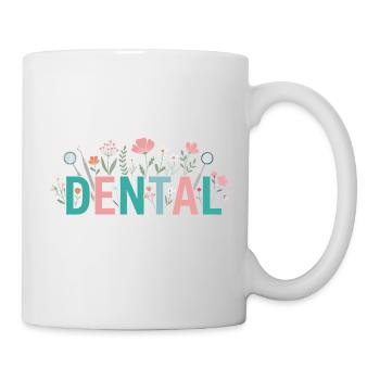 Floral Dental Assistant Dentist Woman - Mug - white - Right