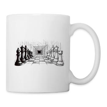 Schach Strategie – Endlose Perspektive - Tasse - Weiß - Rechts