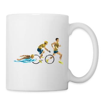 Relai Triathlon: Nage-Cycle-Course - Mug blanc - blanc - Droite