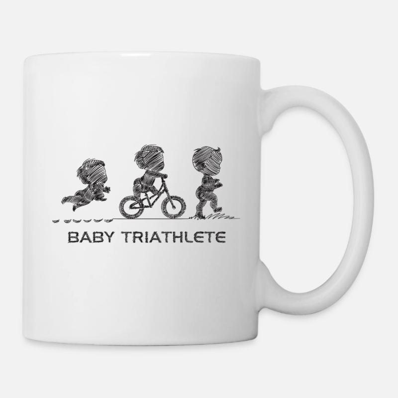 Kleiner Knopf-Triathlet - Tasse - Weiß