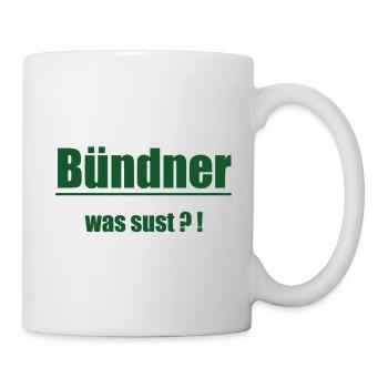 Bündner Wortwitz Grün Graphic - Mug blanc - blanc - Droite