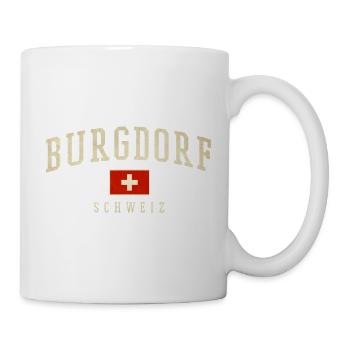 Burgdorf Schweiz Vintage Emblem - Tasse - Weiß - Rechts