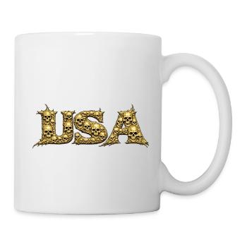 Gold Skull USA Emblem - Mug - white - Right