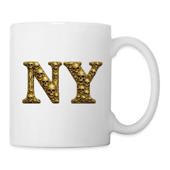 Golden Skull NY Monogram - Tasse - Weiß - Rechts