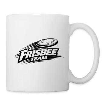 Frisbee Team Wurfscheibe Schwarz - Tasse - Weiß - Rechts