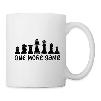 Schachritter Motiv – One More Game - Tasse - Weiß - Rechts