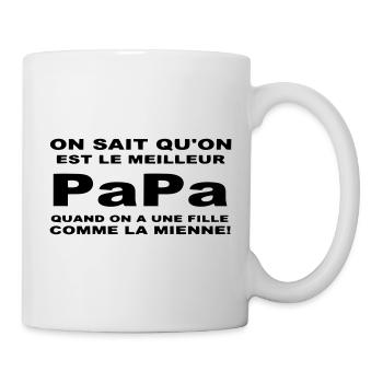 Meilleur papa - Mug blanc - blanc - Droite