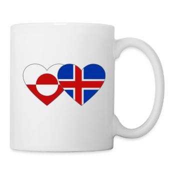 Drapeau du Groenland Danemark Cœur - Mug blanc - blanc - Droite