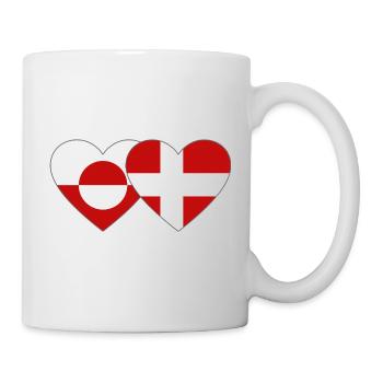 Drapeau du Groenland Danemark Cœur - Mug blanc - blanc - Droite