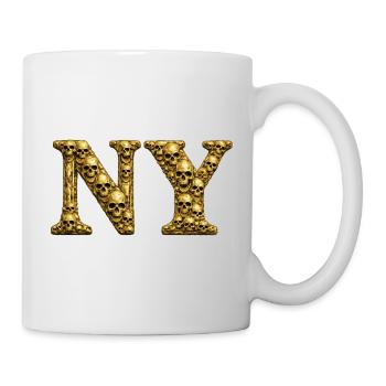 Golden Skull NY Letters - Mug - white - Right