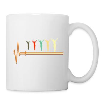 Tauchendes Herzschlag Taucher-Puls-EKG - Tasse - Weiß - Rechts
