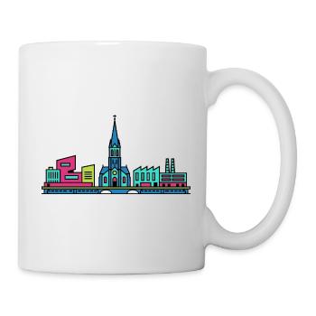 Tilburg City Skyline St Joseph Church Art - Mug - white - Right