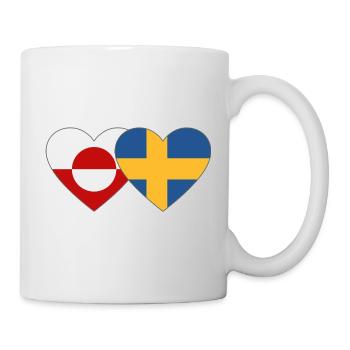 Cœur du drapeau du Groenland Suède - Mug blanc - blanc - Droite