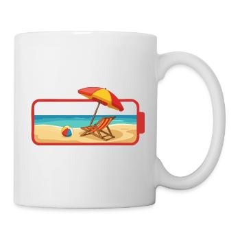 Sommer-Strandschirmstuhl - Tasse - Weiß - Rechts