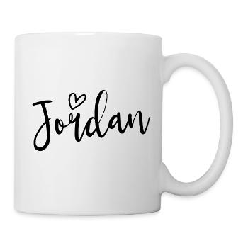 Jordan Cœur Les femmes Aiment Jordan - Mug blanc - blanc - Droite