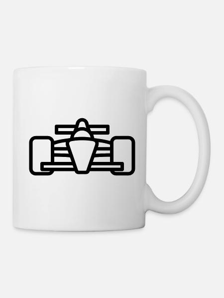 Rennwagen - Tasse - Weiß