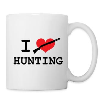 J'aime chasser - Mug blanc - blanc - Droite
