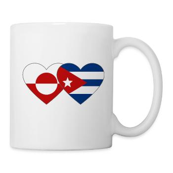 Groenland_Kuba_Flagge_Herz - Mug blanc - blanc - Droite