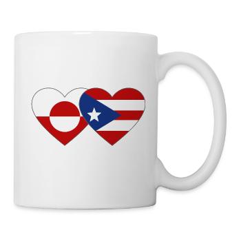Groenland_Costa_Rica_Flagge_Herz - Mug blanc - blanc - Droite