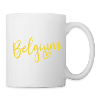 Belgisches Herz – Frauenliebe Belgien - Tasse - Weiß - Rechts