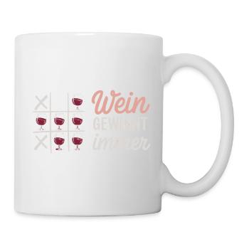 Wine Always Wins Tic Tac Toe Saying For - Mug - white - Right