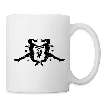 Fussballerin Fussball Silhouette - Tasse - Weiß - Rechts