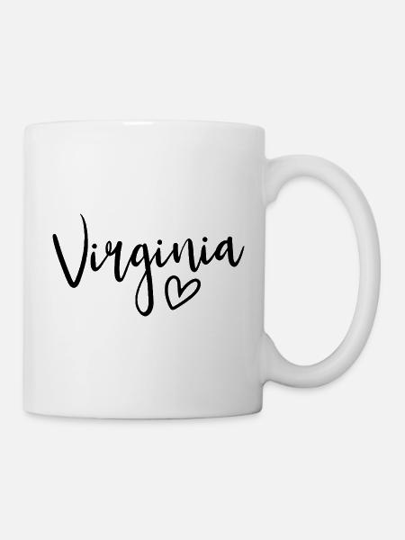 Virginia Heart Women's Love Virginia - Tasse - Weiß