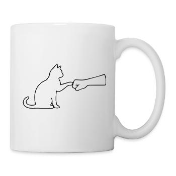 Chat Papa Chat Amateur de Chat Équipe Chat Fist - Mug blanc - blanc - Droite
