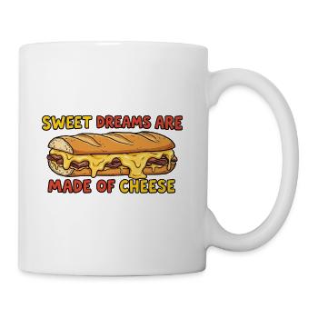 Lustiges Käse Sandwich Spruch Design - Tasse - Weiß - Rechts