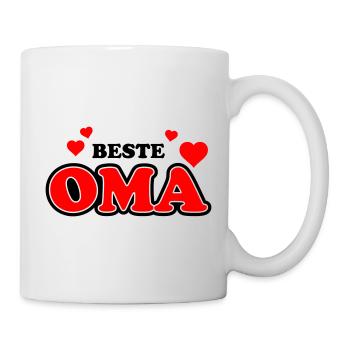 Oma Herzlogo mit Liebesakzenten - Tasse - Weiß - Rechts