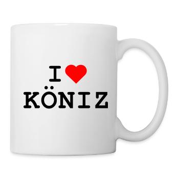 Je suis bien Kistoniz - J’aime Köniz - Mug blanc - blanc - Droite