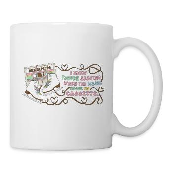 Eiskunstlauf Kassette 90er Nostalgie - Tasse - Weiß - Rechts