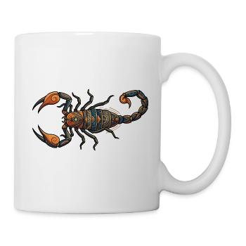 Tribal Scorpion Geometric Pattern Motif - Mug - white - Right
