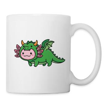 Süßer Axolotl Drache Karneval Fasching Brasilien - Tasse - Weiß - Rechts
