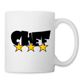 Chef Étoilé : Design 3 Étoiles Gastronomie - Mug blanc - blanc - Droite