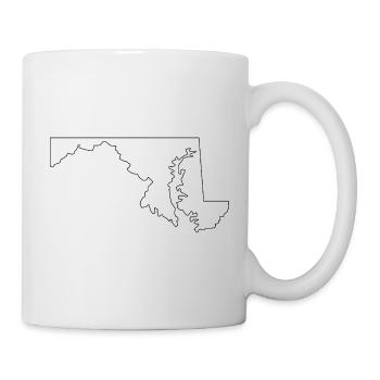 Maryland outline map - Mug - white - Right